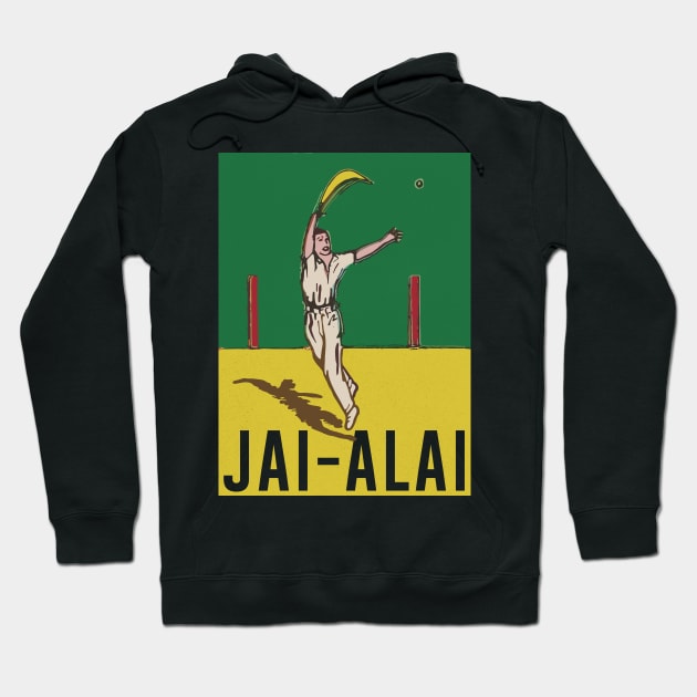 Jai-Alai  - Original Retro Design Hoodie by DrumRollDesigns